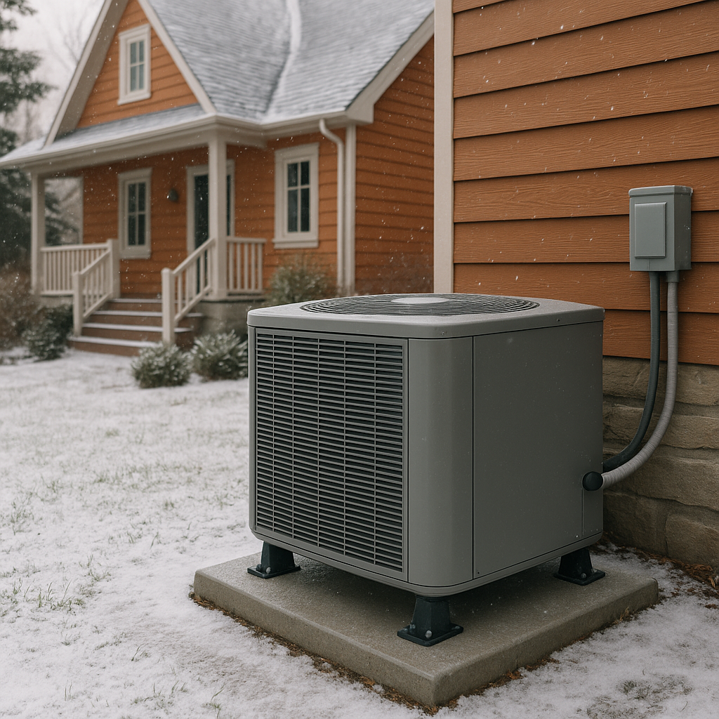Unité extérieure en hiver